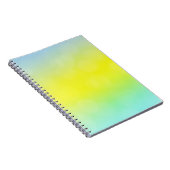 緑、黄色の抽象芸術の背ぼやけ景。C ノートブック (右側)