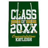 緑│黄色卒業学年 ミディアムペーパーバッグ (裏面)