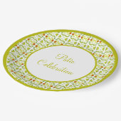 緑（黄色） ペーパープレート (アングル)