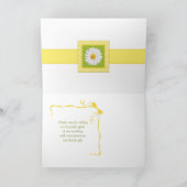 緑 黄 白 デイジー 結婚式 感謝カード (内部)