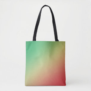 緑、黄、赤のグラデーション トートバッグ