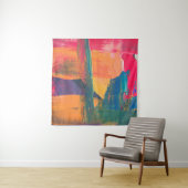 緑、黄、赤の抽象芸術絵画 タペストリー (インサイチュ)