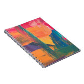 緑、黄、赤の抽象芸術絵画 ノートブック (右側)