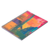 緑、黄、赤の抽象芸術絵画 ノートブック (左側)