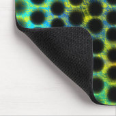 緑、黒い水玉模様でシェイプ、シャドウを生成 マウスパッド (コーナー)