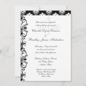 緑、黒く、白いシャンデリアの結婚式招待状 招待状 (裏面)