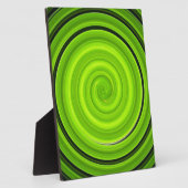 緑 – 黒らせんパターン フォトプラーク (側面)