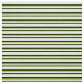 緑、黒、および白のストライプ/線パターン ファブリック (見本)