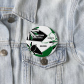 緑、黒、または任意の色のバスケットボールチアリーダー 缶バッジ (インサイチュ)