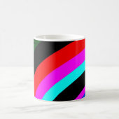 緑，黒，グリトル，光沢のある美しさRMdesignflo55 コーヒーマグカップ (中央)