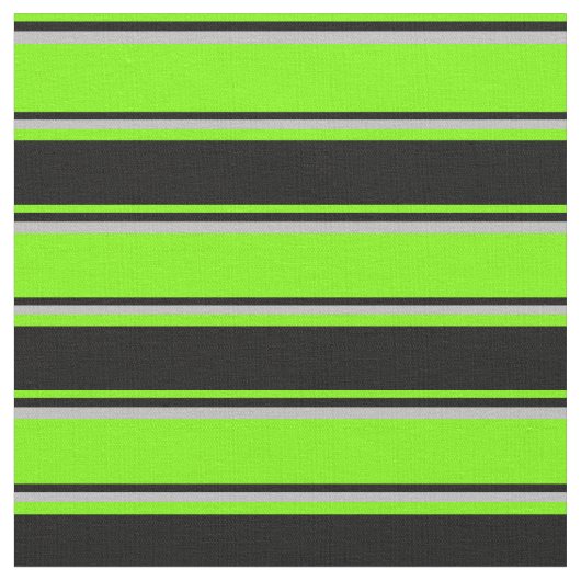 緑、黒、グレーの色のストライプ ファブリック (クローズアップ)