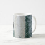 緑、黒、ベージ絵画ュの コーヒーマグカップ (正面右)