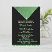 緑 – 黒 – 封筒 – モダン結婚式招待状 招待状 (スタンド正面)