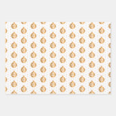 緑、黒、白のクリスマスバウツ ラッピングペーパーシート (正面3)