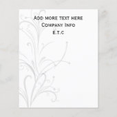 緑、黒、白のシックなビジネスチラシ チラシ (裏面)