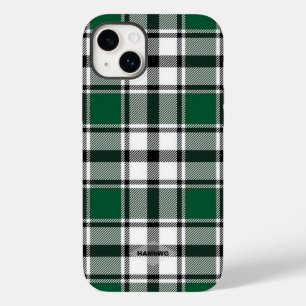 緑、黒、白のプレイドIphoneケースHAMbWG Case-Mate iPhone 14 Plusケース