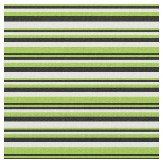 緑、黒、白の色の線 ファブリック (クローズアップ)