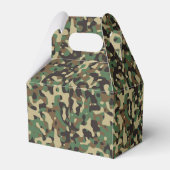 緑、黒、茶色の迷彩模様 フェイバーボックス (裏面サイド)