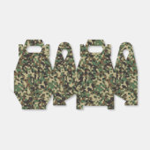 緑、黒、茶色の迷彩模様 フェイバーボックス (折り畳みなし)