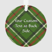 緑、黒、赤と白タータンチェック オーナメント (裏面)