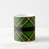 緑、黒、赤と白タータンチェック コーヒーマグカップ (中央)