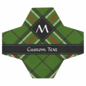 緑、黒、赤と白タータンチェック サッカーボール (フラット)