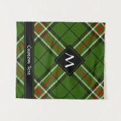 緑、黒、赤と白タータンチェック タペストリー (正面(横))