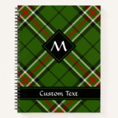 緑、黒、赤と白タータンチェック ノートブック (正面)