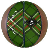 緑、黒、赤と白タータンチェック バスケットボール (縦)