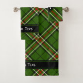 緑、黒、赤と白タータンチェック バスタオルセット (インサイチュ)