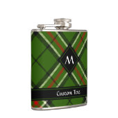 緑、黒、赤と白タータンチェック フラスク (右)