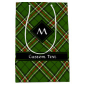 緑、黒、赤と白タータンチェック ミディアムペーパーバッグ (正面)