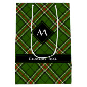 緑、黒、赤と白タータンチェック ミディアムペーパーバッグ (裏面)