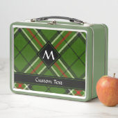 緑、黒、赤と白タータンチェック メタルランチボックス (インサイチュ)