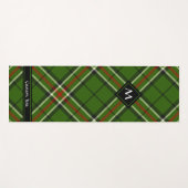 緑、黒、赤と白タータンチェック ヨガマット (正面(横))