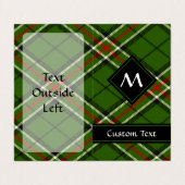 緑、黒、赤と白タータンチェック 名刺 (外部フラット)