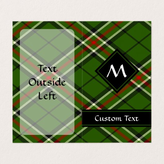緑、黒、赤と白タータンチェック 名刺 (外部フラット)