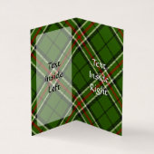 緑、黒、赤と白タータンチェック 名刺 (内部)