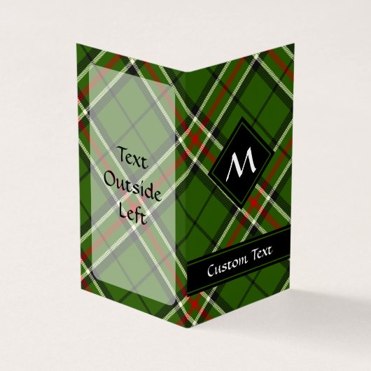 緑、黒、赤と白タータンチェック 名刺 (外部)