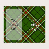 緑、黒、赤と白タータンチェック 名刺 (内部フラット)