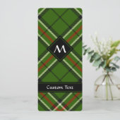 緑、黒、赤と白タータンチェック 招待状 (スタンド正面)