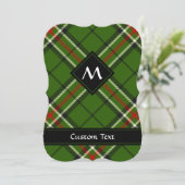 緑、黒、赤と白タータンチェック 招待状 (スタンド正面)