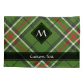 緑、黒、赤と白タータンチェック 枕カバー (裏面)