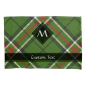 緑、黒、赤と白タータンチェック 枕カバー (正面)