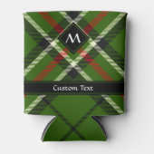 緑、黒、赤と白タータンチェック 缶クーラー (正面)