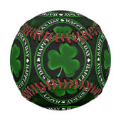 緑/黒Shamrock St Patrick's Day Thunder_Cove 野球ボール (正面)