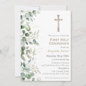 緑 | First Holy Communion招待状 招待状 (正面)