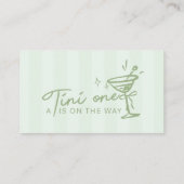 緑A Tini One赤ちゃんシャワーベビー エンクロージャーカード (裏面)