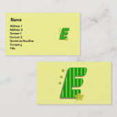 緑Eのモノグラム 名刺 (正面/裏面)