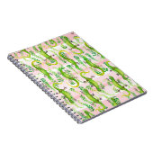 緑gの水色イラストレーションの背景 ノートブック (右側)